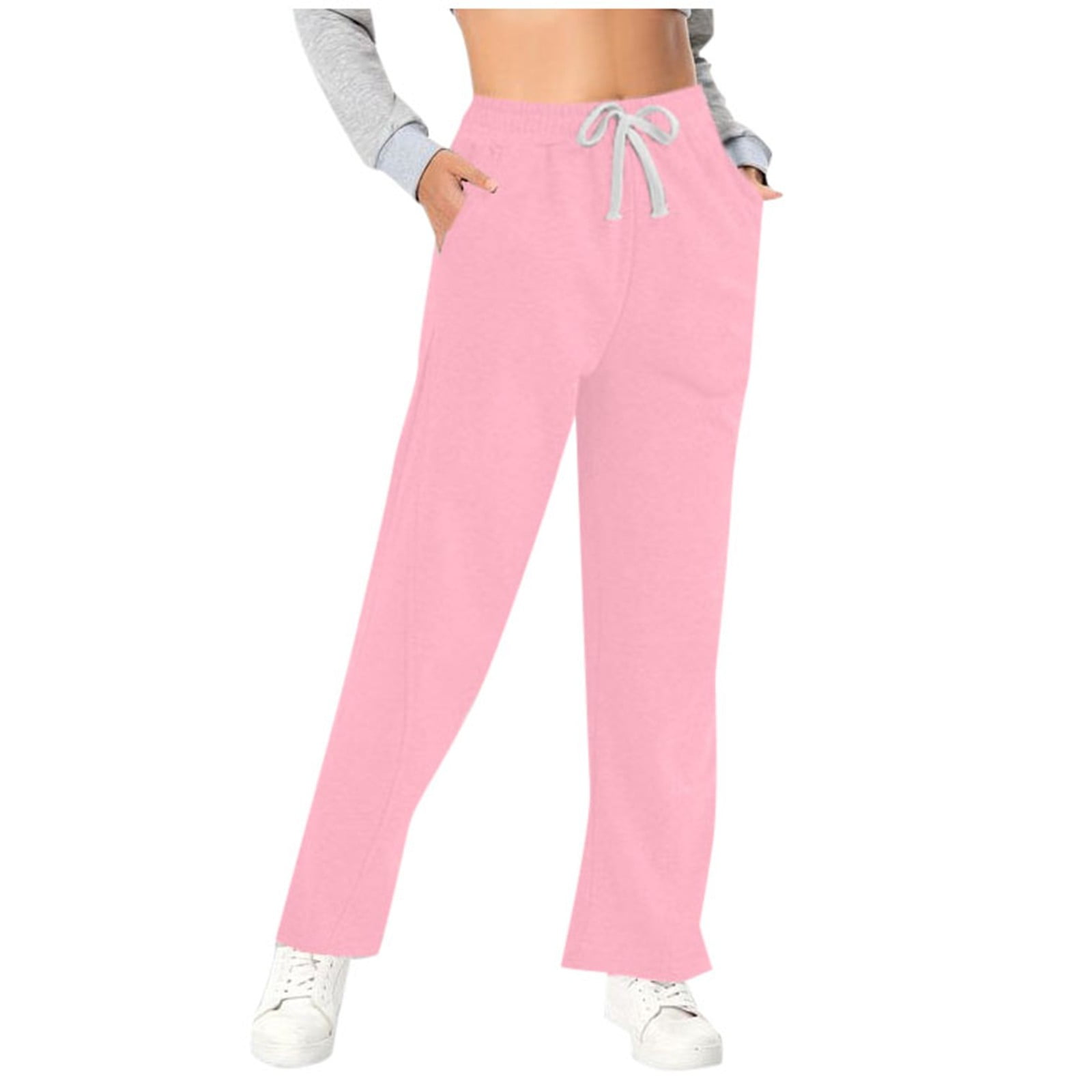 Women's Baggy Wide Leg Sweatpants - High Waisted Drawstring Joggers, Casual Y2K Lounge Pants For Comfort