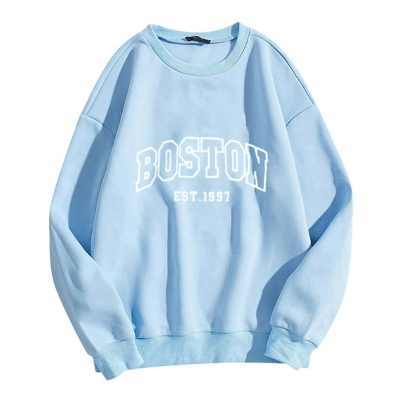 Fshinging Sweatshirt for Women Graphic Hoodless Pullover Hatless Sweatershirt Sports Casual Letter Printing Multi Color Top