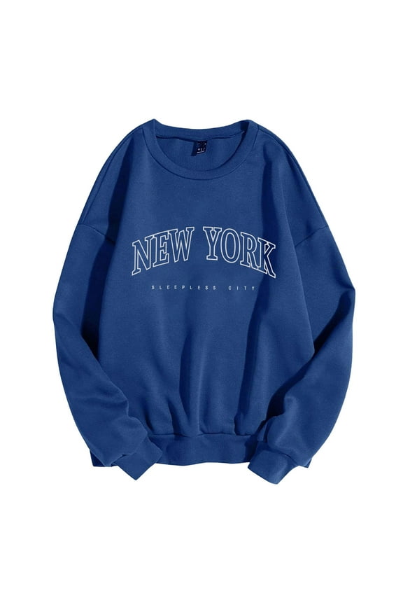 Sweatshirt for Women Trendy Casual Long Sleeve Graphic Tee Shirts Crew Neck Pullover Tops