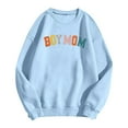 thumbnail image 1 of Fshinging Sweatshirts for Women Trendy Boy Mom Mama Life Pullover Hoodie Mode Crew Neck Pullover Top, 1 of 2