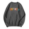thumbnail image 1 of Fshinging Sweatshirts for Women Trendy Essentials Boy Mom Mama Life Pullover Hoodie Mode Crew Neck Pullover Top, 1 of 2