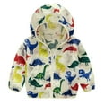 thumbnail image 1 of Fshinging Toddler Baby Windproof Hooded Coats Cute Cat Car Dinosaur Printing Zipper Sunscreen Summer Kids Windbreaker Outerwear, 1 of 3