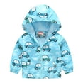 thumbnail image 1 of Fshinging Toddler Boy Girl Hooded Clothes Cute Cartoon Animal Rainbow Clover Print Zipper Autumn Children&nbsp;Kids Outwears, 1 of 1