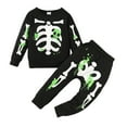 thumbnail image 1 of Fshinging Toddler Boy Outfits Casual Print Fashion Personality Long Sleeve Pant Children'S Outfit Set, 1 of 7