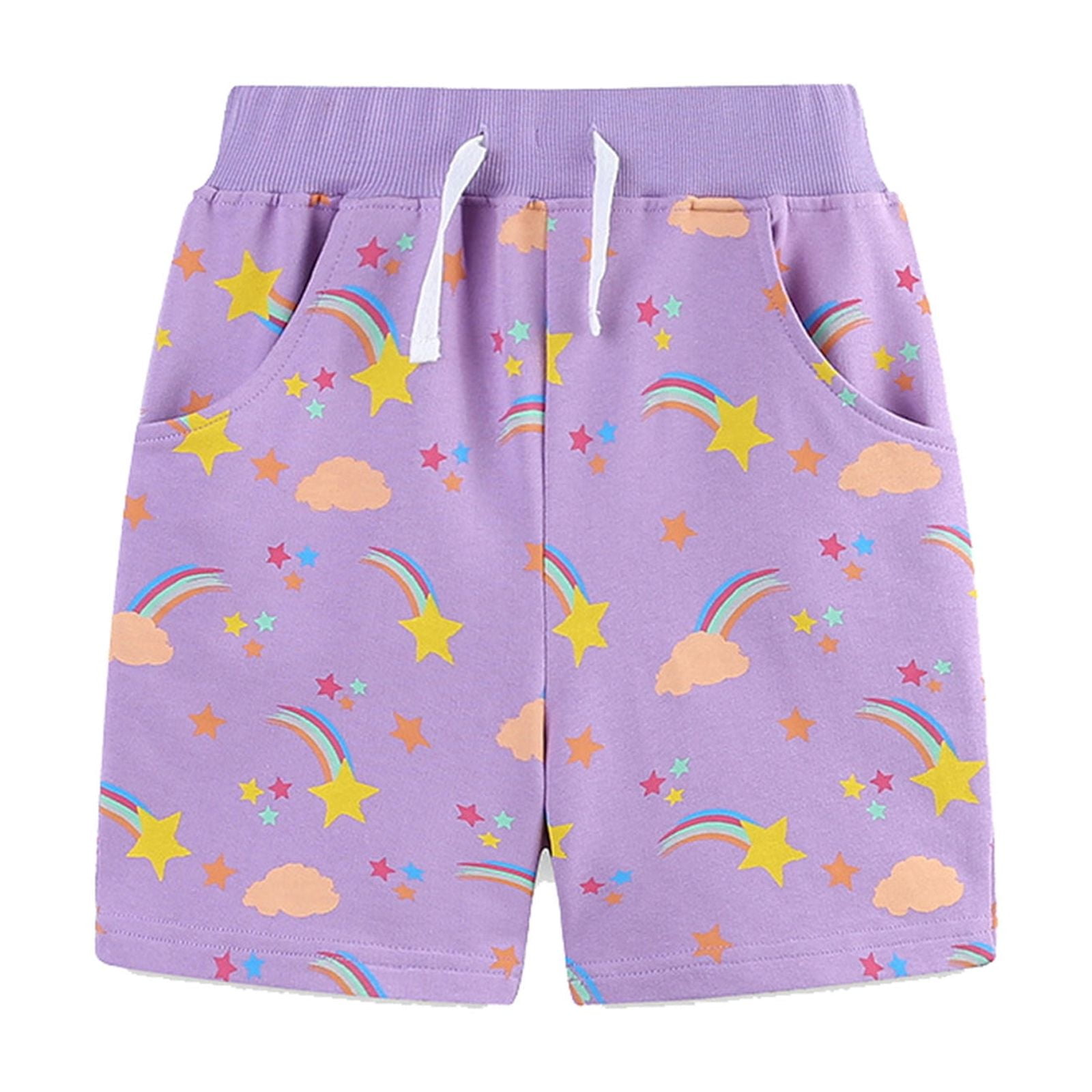 Fshinging Toddler Boys Summer Shorts Colorful Rainbow Star Print Flower ...