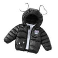 thumbnail image 1 of Fshinging Toddler Fashion Waterproof Hooded Jackets Winter Cute Cartoon Print Kawaii Ears Down Coats, 1 of 3