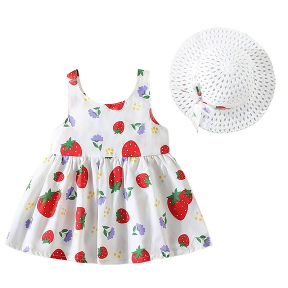 Fshinging Toddler Girl Dresses Summer Casual Sleeveless Prints Dance Party Es Holiday Beach Clothes New Years Eve Dress
