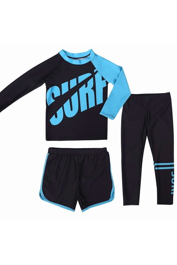 Toddler Girl Swimsuit Pool And Beach Three Piece Long Sleeve Set And Durable Tummy Control Swimwear Size 2-3 Years