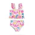 thumbnail image 1 of Fshinging Toddler Girl Swimsuit Ruffle Strap Cartoon Dinosaur Print Tank Tops With High Waist Bottoms Swimming Pools Size -, 1 of 6