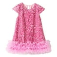 thumbnail image 1 of Fshinging Toddler Girls Dresses Sparkly Sequin Birthday Party Prom Outfit Solid Summer Ruffle Hem Gown Formal Dress Size 12-18 Months, 1 of 5