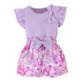thumbnail image 1 of Fshinging Toddler Girls Outfits Spring And Autumn Long Sleeve Heart Blouse + Bow Skirt 2 Piece Set Baby Kids Clothing Sets Size 6-7 Years, 1 of 7