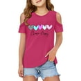 thumbnail image 1 of Fshinging Toddler Girls T Shirts Loose Fit Tops Sleeveless Printed (3 12 Years) Plus Size T-Shirts Size 5-6 Years, 1 of 7
