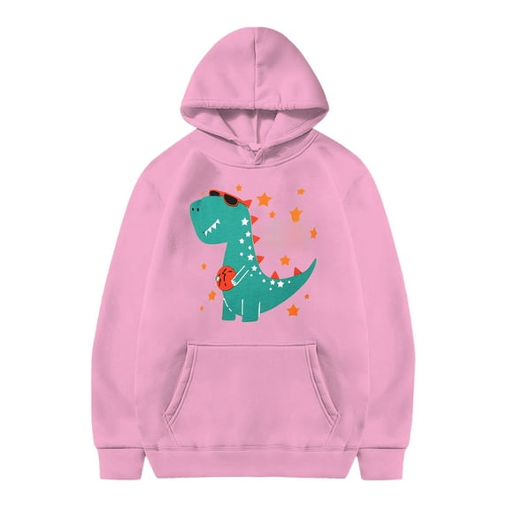 Fshinging Toddler Kids Sweatshirt Dinosaur Print New Children'S Hoodie Fashion Casual Pocket Decoration Hoodie For Boys And Girls Plus Hoodie Tops