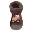 thumbnail image 1 of Fshinging Toddler Rubber Sole Anti- Socks Shoes Patchwork Warm Knit Care Indoor Outdoor Non-Skid Sliper, 1 of 3