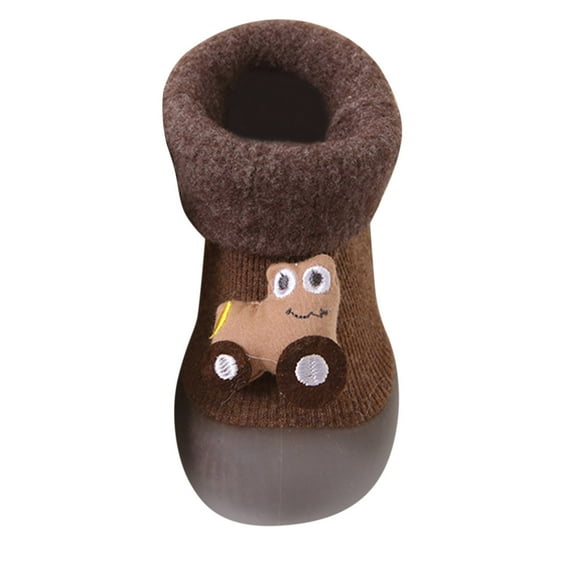 Fshinging Toddler Rubber Sole Anti- Socks Shoes Patchwork Warm Knit Care Indoor Outdoor Non-Skid Sliper