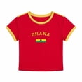 thumbnail image 1 of Fshinging Tops For Women T-Shirts Patchwork Y2K Letter Print Short Sleeve Cropped Fashion Clothes 2026 Red L, 1 of 2
