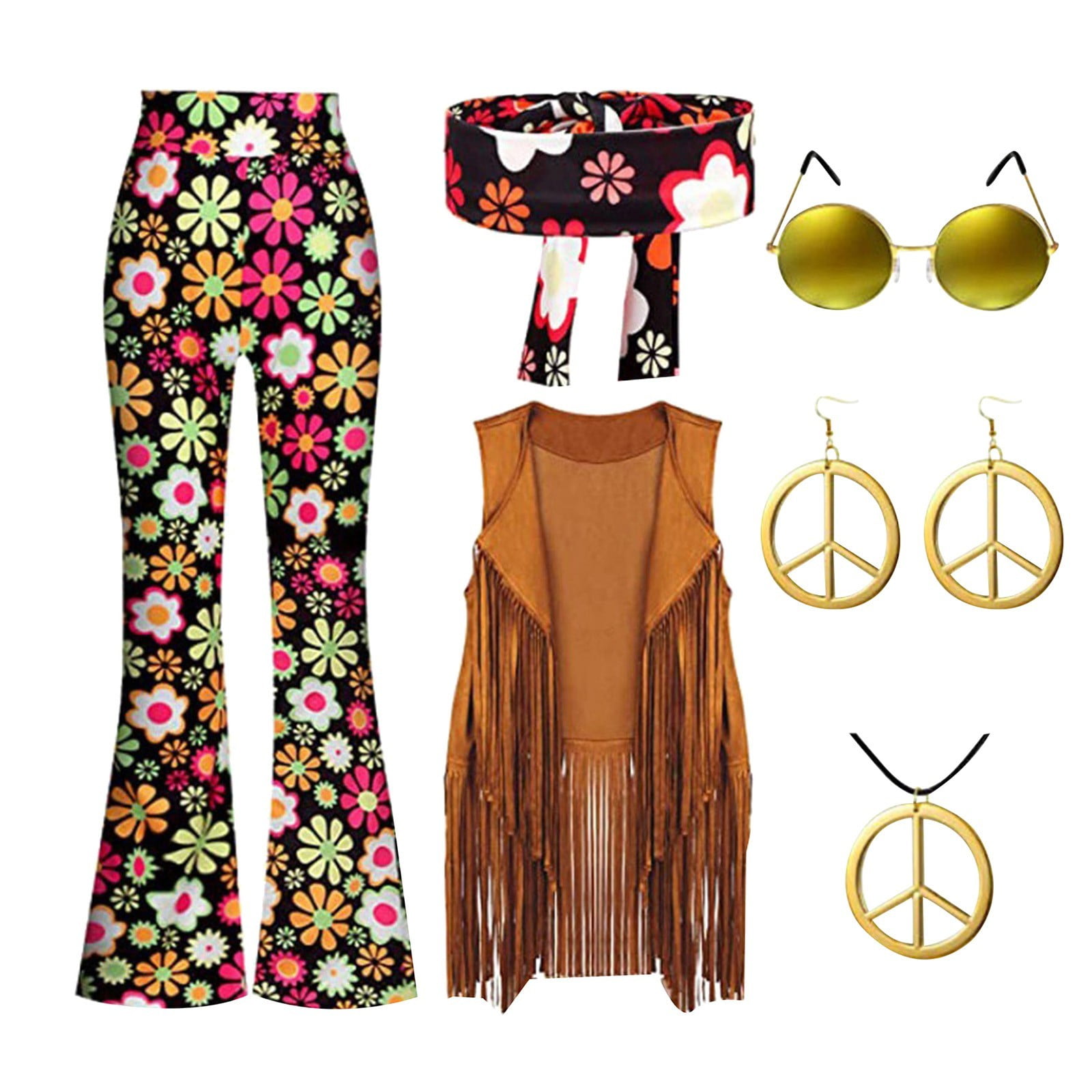 Fshinging Vacation Outfits for Women 70S Hippie Hippie Party Tassel ...