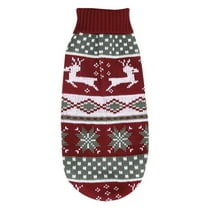 KDFJPTH Winter Cartoon Dog Sweater Warm Christmas Pet Sweaters For Small Dogs Pet Clothing Pet Red Christmas Deer Print Antlers Pullover Sweater Puppy Apparel 6 Sizes Pet Rack Pet for