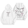 thumbnail image 1 of Fshinging Women Hoodies & Sweatshirts Bow Letter Graphic Long Sleeve Drawstring With Pockets Fall Sweatshirts, 1 of 7