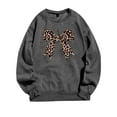 thumbnail image 1 of Fshinging Women's Fashion Hoodies & Sweatshirts Leopard Bow Print Long Sleeve Crew Neck Casual Fall Clothes, 1 of 2