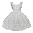 thumbnail image 1 of Fshinging Women's Summer Dresses Gothic Bowknot Lace Flounce Multi-Layer Ruffle Sleeveless Party Princess Sun Dress, 1 of 6