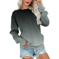 thumbnail image 1 of Fshinging Womens Casual Round Neck Sweatshirt Long Sleeve Top Cute Pullover Loose Version Pullover Sweater, 1 of 5