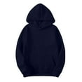 thumbnail image 1 of Fshinging Womens Oversized Sweatshirts Hoodies Solid Color Basic Cropped With Pockets Long Sleeve Slim Trendy Clothing, 1 of 5