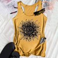 thumbnail image 1 of Fshinging Womens Tank Top Letter Print Summer Sleeveless Racerback Running Workout Clothes 2026 Yellow L, 1 of 3