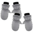 thumbnail image 1 of 2 Pack Solid Warm Toddler Mittens Outdoot Sport Water-proof Skiing Gloves Toddler Snow Gloves Girls Boys Kids Baby Winter Mittens, 1 of 2