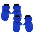 thumbnail image 1 of 2 Pack 3-8 Years Old Boys Girls Toddler Mittens Water-proof Ski Snow Gloves Winter Solid Thicken Gloves Children Kids Winter Mittens, 1 of 2