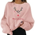 thumbnail image 1 of Christmas Sweatshirts Women's Holiday Pullovers Fun Graphic Print Crew Neck Long Sleeve Tops, 1 of 6