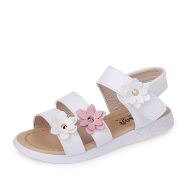 Toddler Kids Baby Girls Flower Rubber Sandals Non- Shoes Cross Sandals Size 4 Toddler Sandals Girls