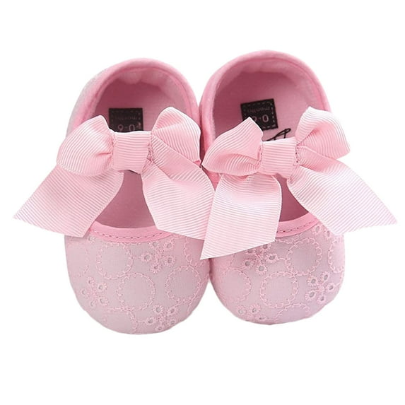 Baby Girl Fashion Embroidered Shoes Soft Sole Toddler Shoes Bow Princess Shoes Baby Shoes for Girls Size 3