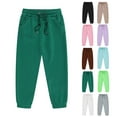 thumbnail image 1 of Fshiont Girls Fleece Lined Leggings Winter Warm Leggings Thick Thermal Pants for Toddler Kids Teen Tights Dark Green 120, 1 of 3