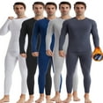 thumbnail image 1 of Fshiont Men's Thermal Underwear Long Johns Set - Fleece Lined Base Layer for Cold Weather Skiing Hunting Hiking Black 3XL, 1 of 5