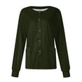 thumbnail image 1 of Fshiont Scrub Jackets for Woman Long Sleeve Snap Front Solid Color Scrub Tops Plus Size Warm Up Medical Nurse Working Uniform Army Green 4XL, 1 of 4