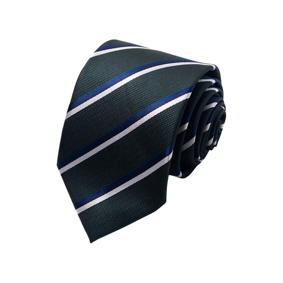 Huankd Striped Plaid Ties for Men, Adjustable Mens Necktie for School Party Wedding School Formal Banquet Business Black