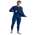 thumbnail image 1 of Fshiont Thermal Underwear for Men, Fleece Lined Base Layer for Cold Weather, Mens Long Johns Thermal Underwear Set Navy L, 1 of 5