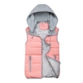 thumbnail image 1 of Fshiont Women's Puffer Vest Zip Up Quilted Padded Winter Hooded Vest Warm Jacket Outerwear Vest Pink 2XL, 1 of 5