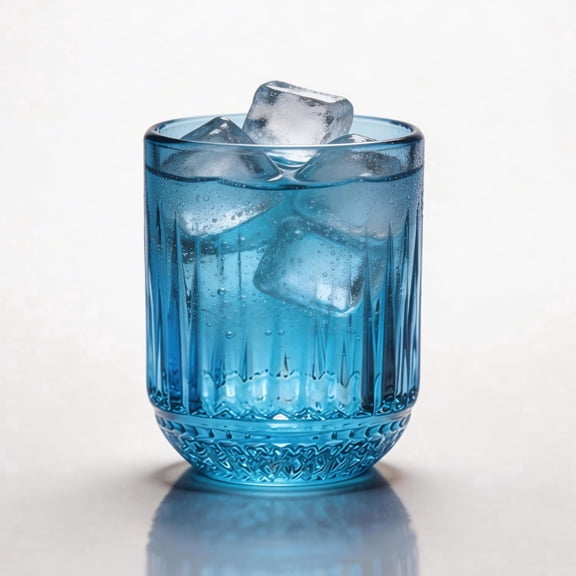 Fshop Vintage Embossed Jewel Tone Colored Glass Tumbler 8oz, Retro Drinking Cup for Water Juice Iced Coffee, Available in 1/4/8 Pack, Dishwasher Safe