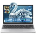 thumbnail image 1 of Fsjun 15.6" Laptop, (Win 11 Pro + Office 2019), Celeron N95 (Up to 3.4GHz), 16GB DDR4 RAM, 1TB NVMe SSD, 1920×1080 IPS Display, Backlit Keyboard, Fingerprint Sensor, 5800mAh Battery, WiFi 5 – For Stu, 1 of 8
