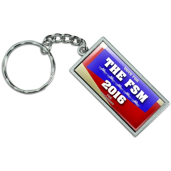 Fsm For President 2016 Vote Flying Spaghetti Monster Metal Keychain Key Chain Ring