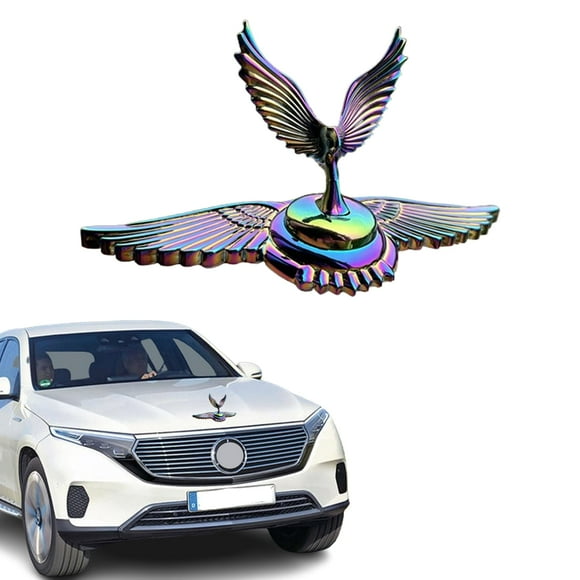 Fsocpen 3D Flying Eagle Logo Car Hood Ornament,Colorful Metal Hood Ornaments for Trucks Auto,Self Adhesive 3D Funny Car Bonnet Decoration Accessories Bar Pub Club Wall Deco C105