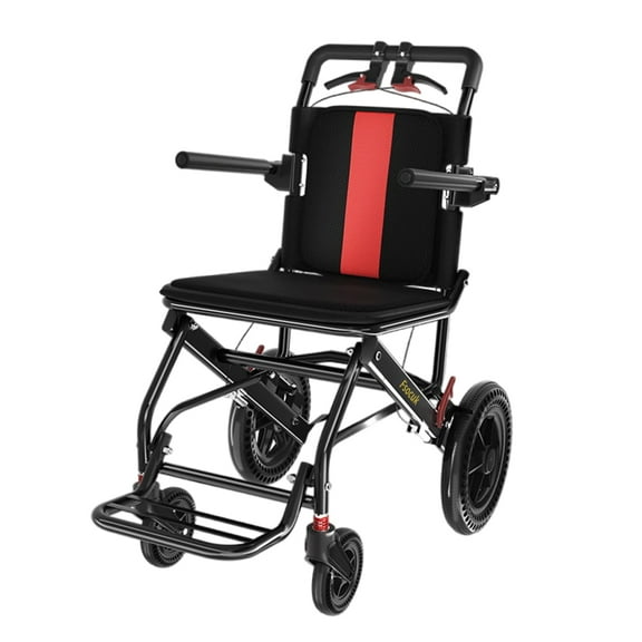 Fsocuk Wheelchairs, Ultra Lightweight Wheelchair, Lightweight and User-Friendly Wheelchair With Flip-Back, Desk-Length Arms and Elevating Leg Rests