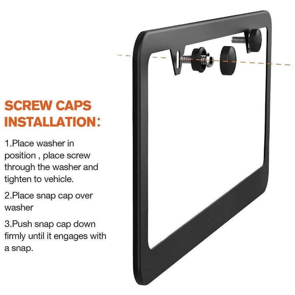 Fsport Racing Carbon Fiber Stainless-Steel License Plate Frame Cover For Fsport Carbon Fiber (2)