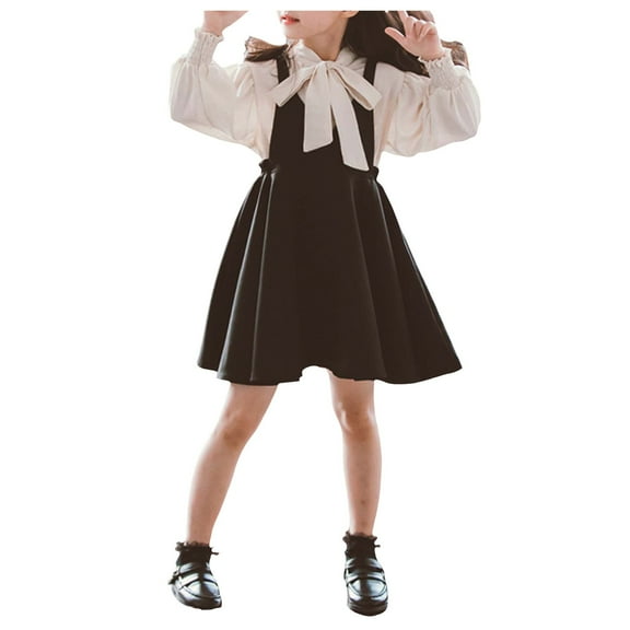 Fsqjgq 2T Girl Clothes Cute Girls Clothes Girls' Set Court Elegant Casual Korean Version Top With Vest Skirt Clothing Sets Kids Clothes Baby Girl Outfit Set Kids Sets Size 11