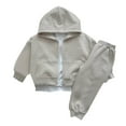 thumbnail image 1 of Fsqjgq 6T Girls Clothes Fashion Girls Clothes Children's Clothing Small and Medium Sized Hoodie Set Baby Zipper Hooded Long Sleeved Long Pants Two Piece Set Baby Girl Outfits Kids Sets Size 80, 1 of 6