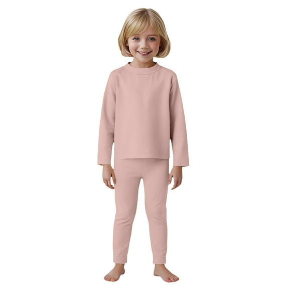 Fsqjgq Baby Boy Clothes 3-4 Years Pajamas Children's High Thick Cotton Base Shirt Girls' Baby Warm T Shirt Set Home Clothes Autumn Clothes Autumn Pants Cute Clothing Sets Toddler Suit For Boys