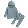 thumbnail image 1 of Fsqjgq Baby Boy Clothes 3-6 Months Pajama Toddler Kids Babys Girls Boys Spring Winter Solid Warm Thick Long Sleeve Pants Hooded Hoodie Sweatshirt Set Outfits Clothes Set Toddler Boy Winter Clothes, 1 of 9