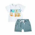 thumbnail image 1 of Fsqjgq Baby Boy Clothes 6M Child Outfits Toddler Boys Short Sleeve Prints T Shirt Tops Shorts Child Kids 2PC Set Outfits Clothes Baby Boys Summer Clothes Baby Boy Clothes 3-6 Months Clothing Sets, 1 of 5